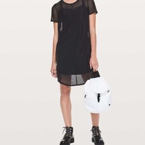 Lululemon Ready to Reach Mesh Dress Black Size 6